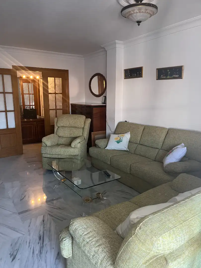 Wohnzimmer von Wohnung zur Miete in Málaga mit Möbliert, Ofen und Waschmaschine