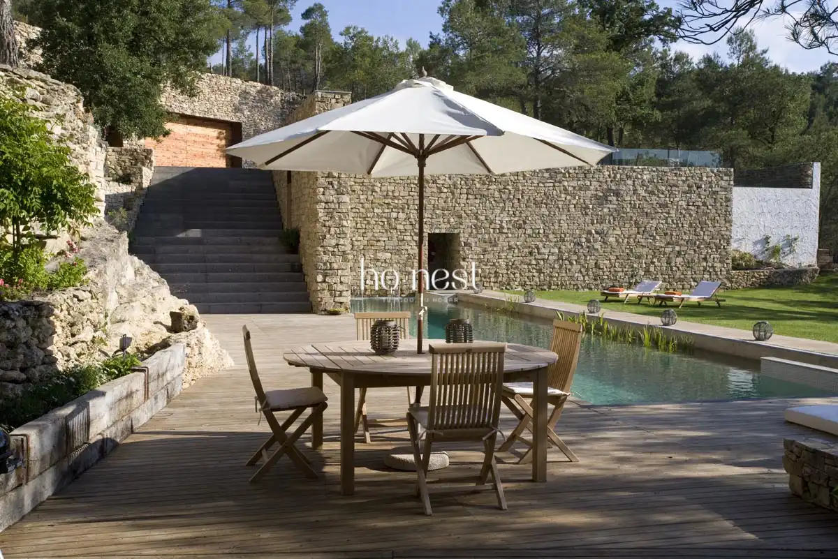 Terrassa de Casa o xalet en venda en Pontons amb Calefacció, Jardí privat i Piscina