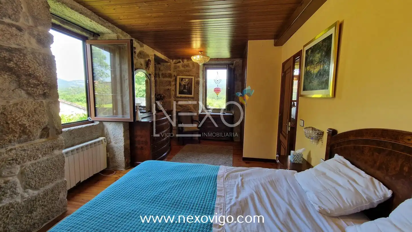 Schlafzimmer von Haus oder Chalet zum Verkauf in Mondariz mit Heizung, Privatgarten und Terrasse