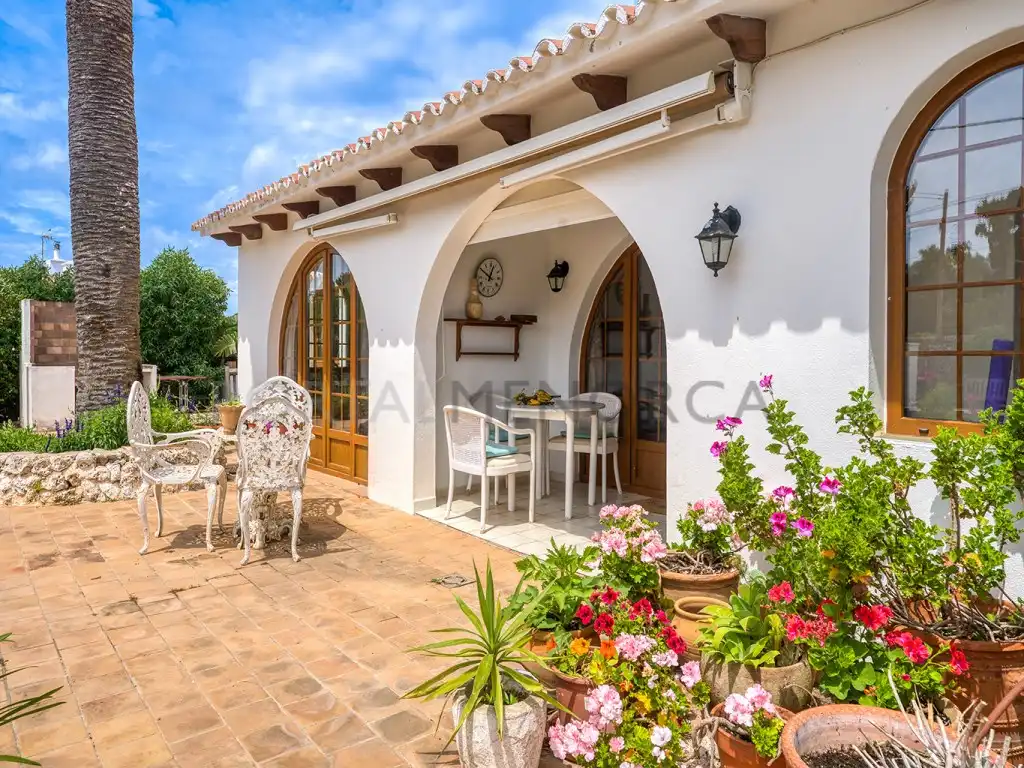 Exterior view of Houses for sale in Es Castell  with Private garden, Terrace and Swimming Pool
