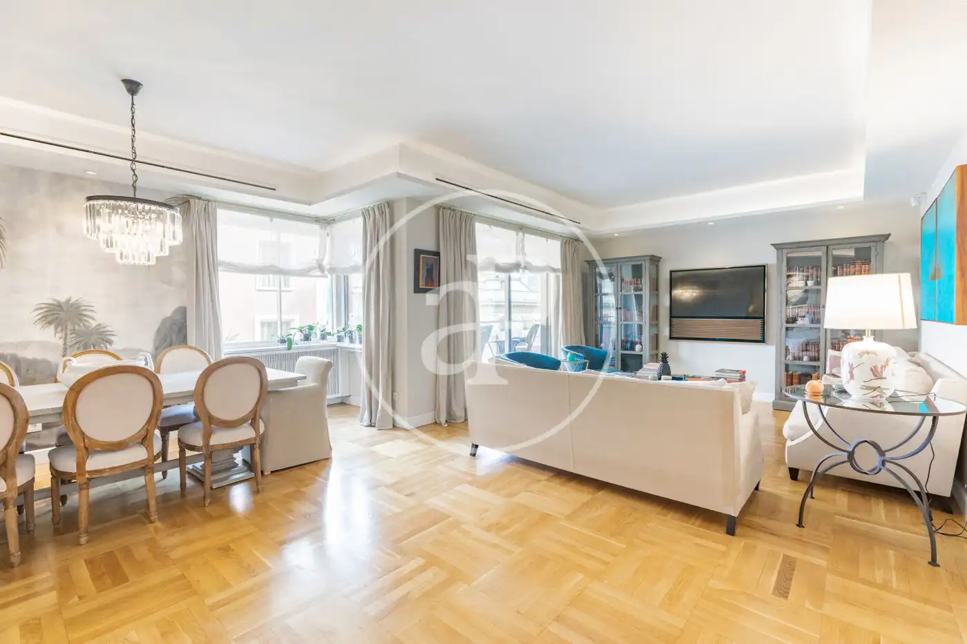 Sala de estar de Piso en venta en  Madrid Capital con Aire acondicionado, Calefacción y Terraza