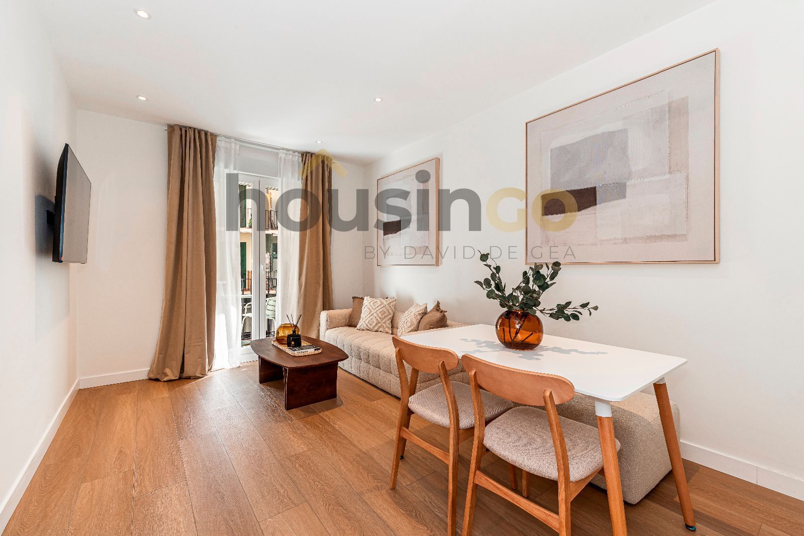 Sala de estar de Piso en venta en  Madrid Capital con Aire acondicionado, Calefacción y Terraza