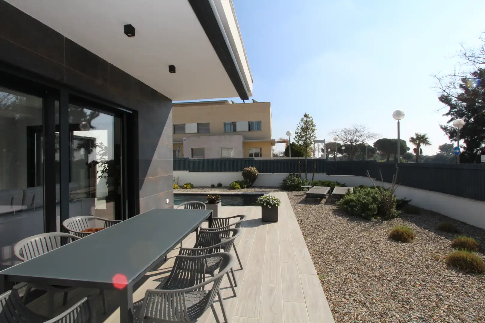 Terraza de Casa o chalet en venta en Montbrió del Camp con Aire acondicionado, Jardín privado y Piscina