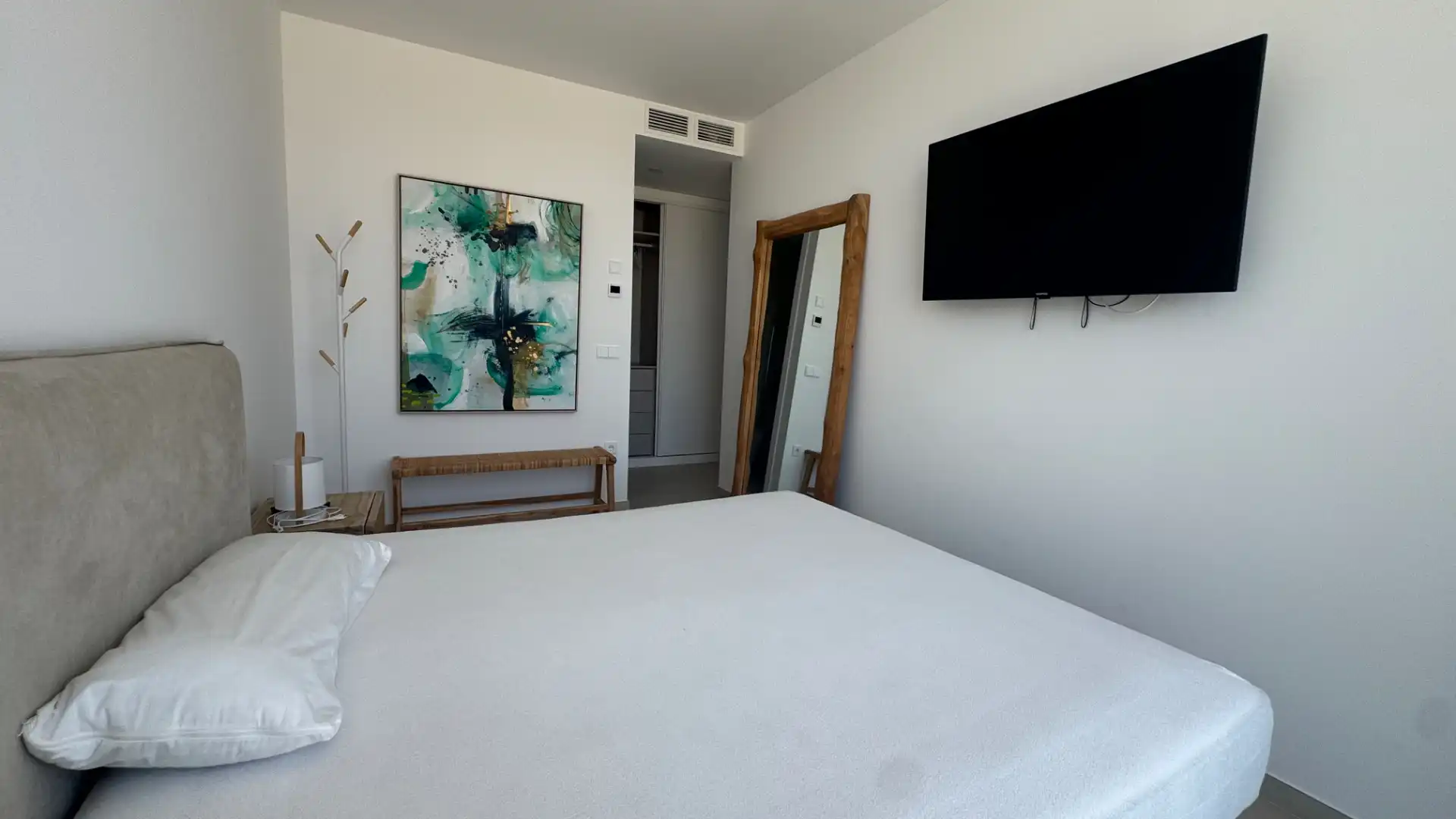 Habitación de Casa adosada de alquiler en Calpe / Calp con Aire acondicionado, Jardín privado y Terraza