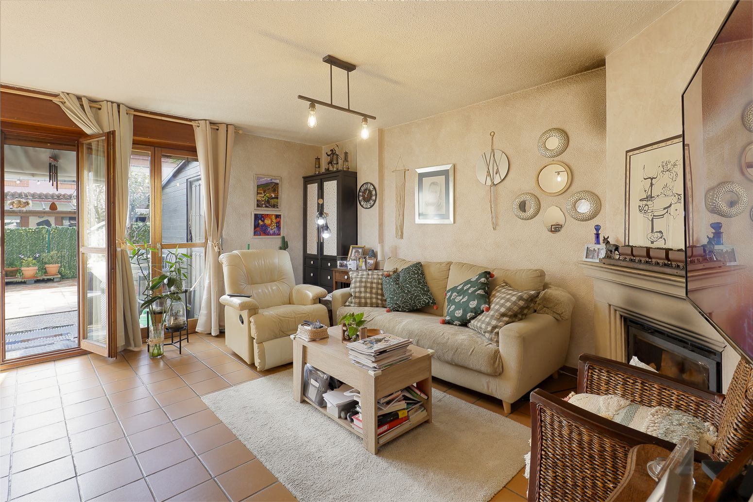 Sala de estar de Casa adosada en venta en Siero con Calefacción, Jardín privado y Parquet