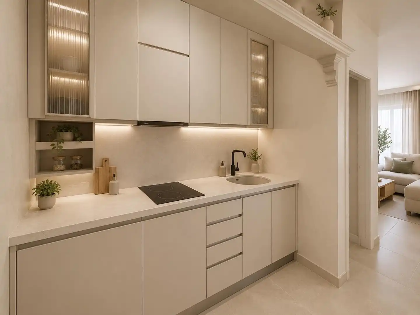 Cocina de Apartamento en venta en Torremolinos con Terraza, Amueblado y Piscina comunitaria
