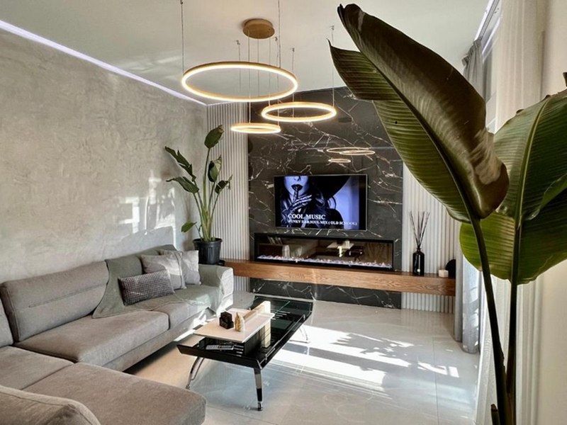 Sala d'estar de Pis de lloguer en A Coruña Capital  amb Aire condicionat, Moblat i Es permeten mascotes