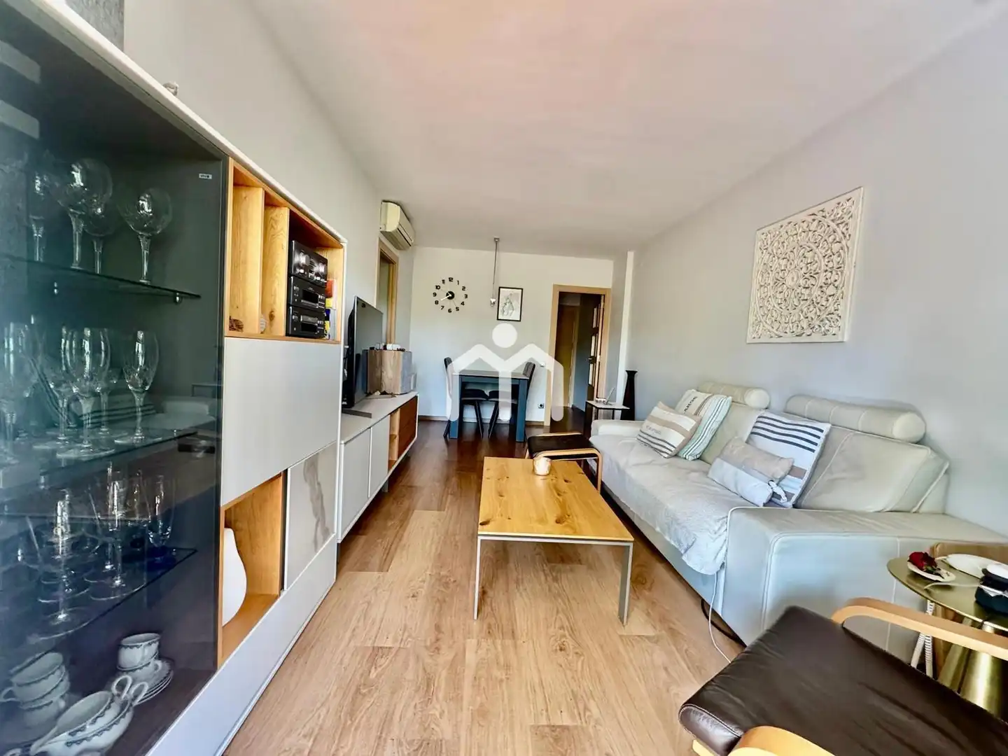 Sala de estar de Piso en venta en Badalona con Aire acondicionado, Calefacción y Parquet