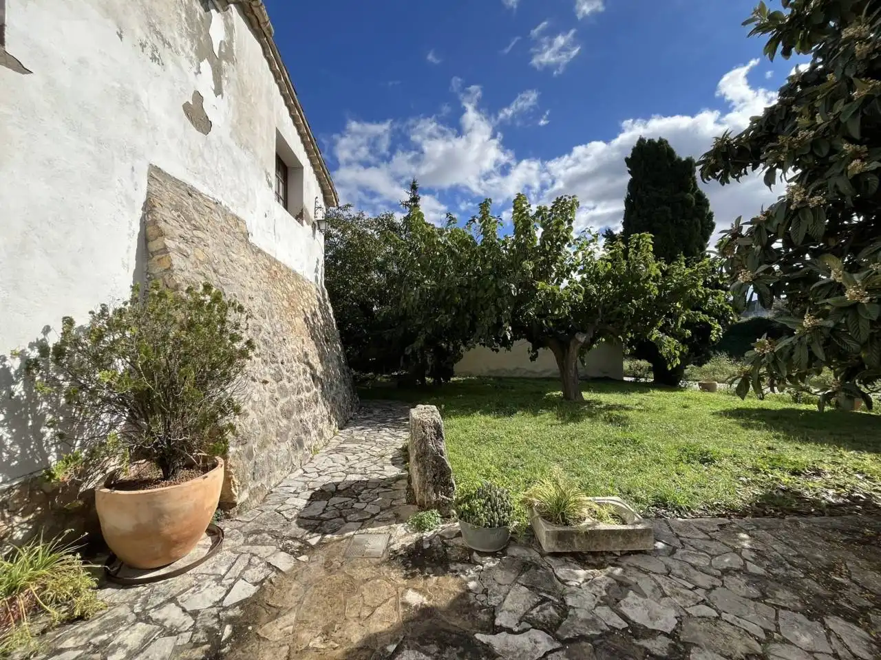 Garden of Houses for sale in Sant Martí Sarroca  with Air Conditioner, Heating and Private garden
