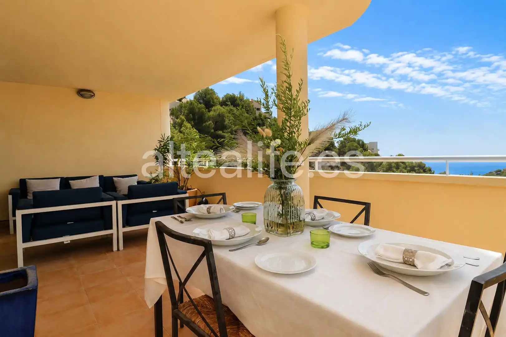 Terraza de Apartamento de alquiler en Altea con Terraza, Amueblado y Horno