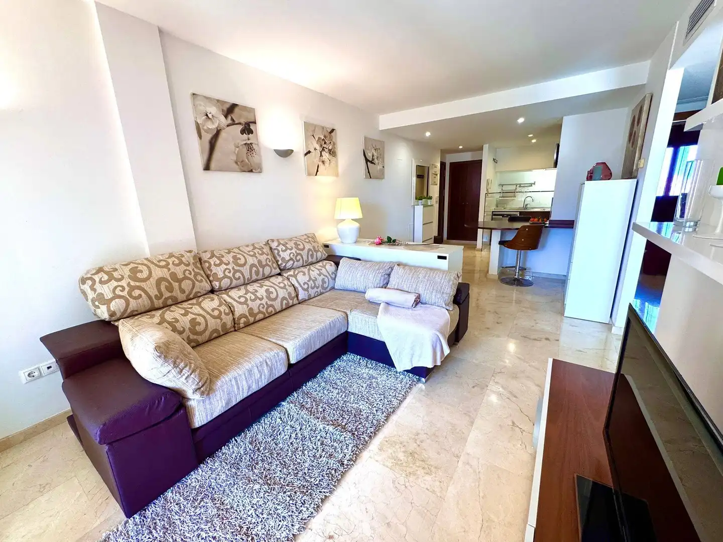 Sala d'estar de Apartament en venda en Torrevieja amb Aire condicionat, Calefacció i Jardí privat