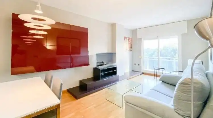 Sala de estar de Piso en venta en Málaga con Aire acondicionado, Parquet y Piscina comunitaria