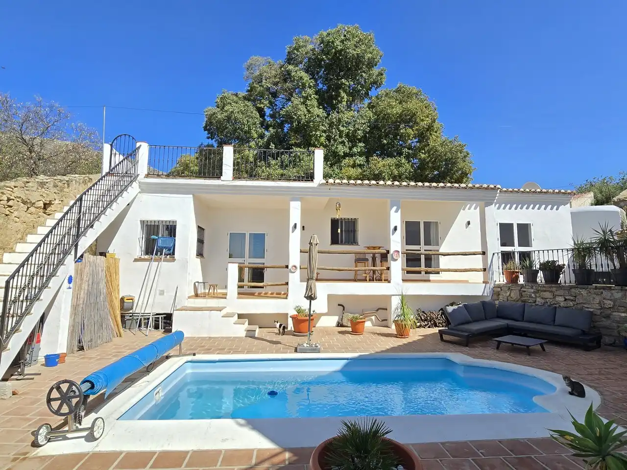 Vista exterior de Casa o chalet en venta en Periana con Terraza y Piscina