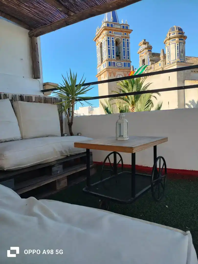 Terraza de Piso de alquiler en Chipiona con Aire acondicionado, Trastero y Amueblado
