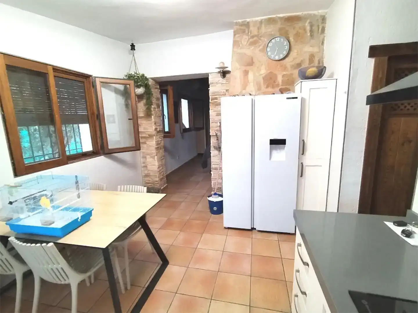Cuina de Pis en venda en Elche de la Sierra amb Aire condicionat, Jardí privat i Piscina