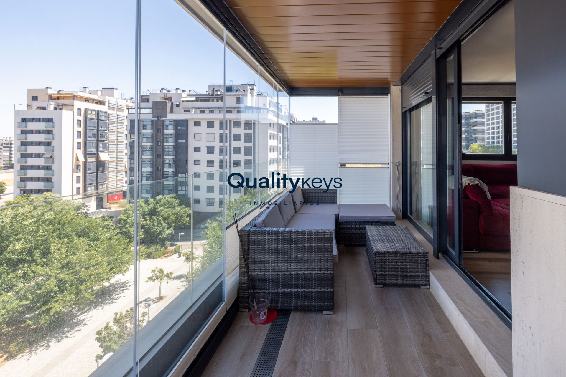 Terrace of Flat for sale in  Madrid Capital  with Air Conditioner, Heating and Parquet flooring