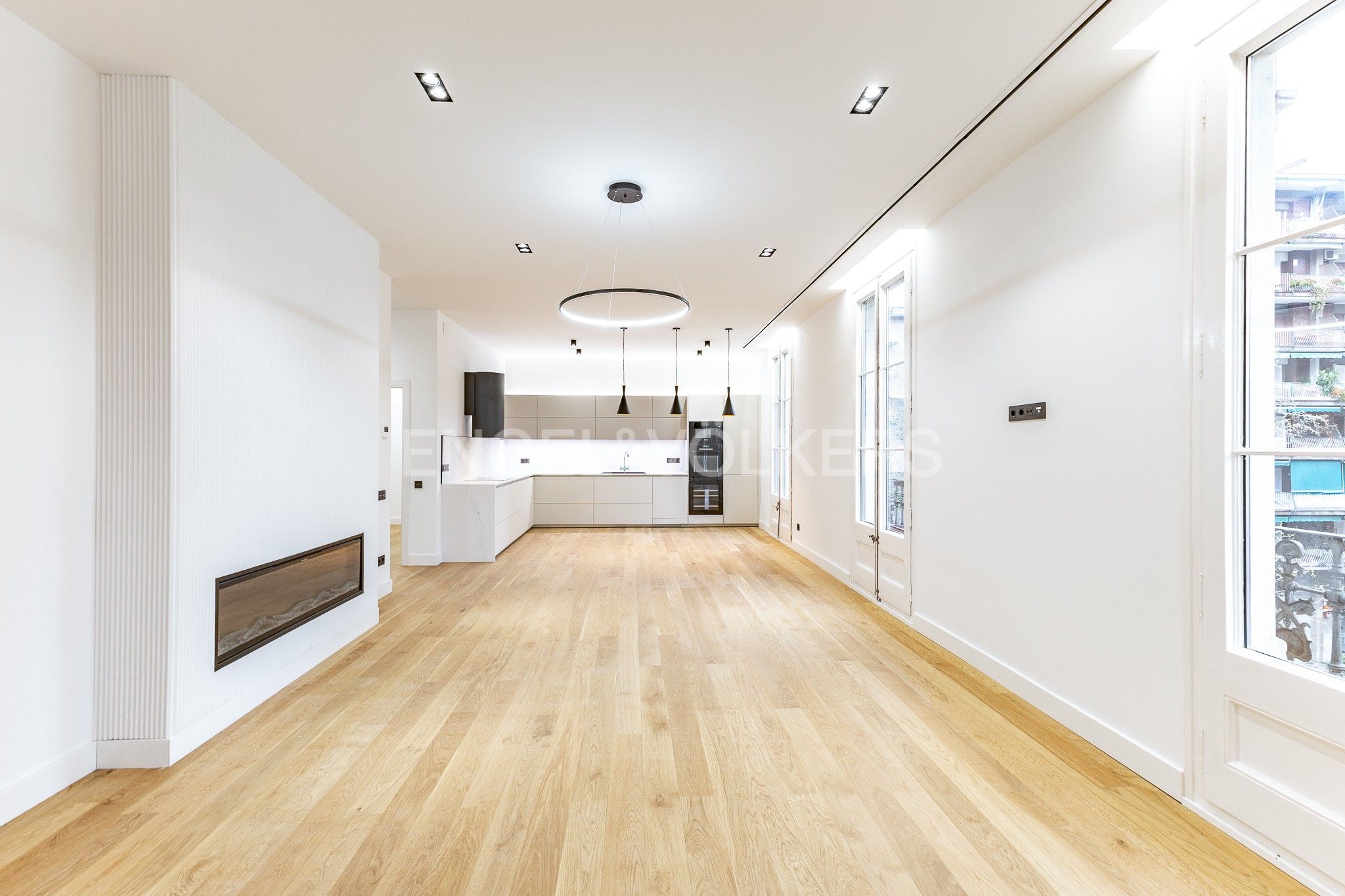 Kitchen of Apartment for sale in  Barcelona Capital  with Air Conditioner, Heating and Parquet flooring