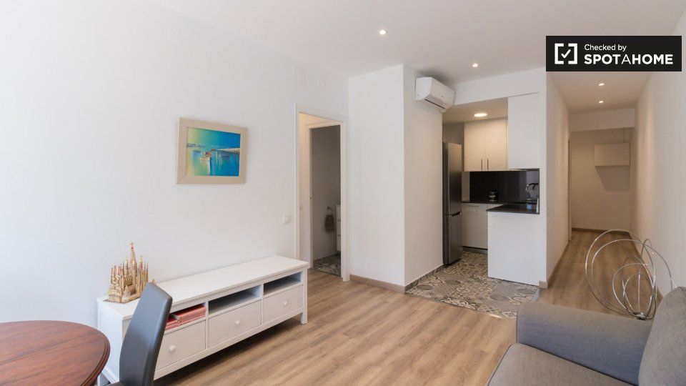 Living room of Flat to rent in  Barcelona Capital  with Air Conditioner, Heating and Furnished