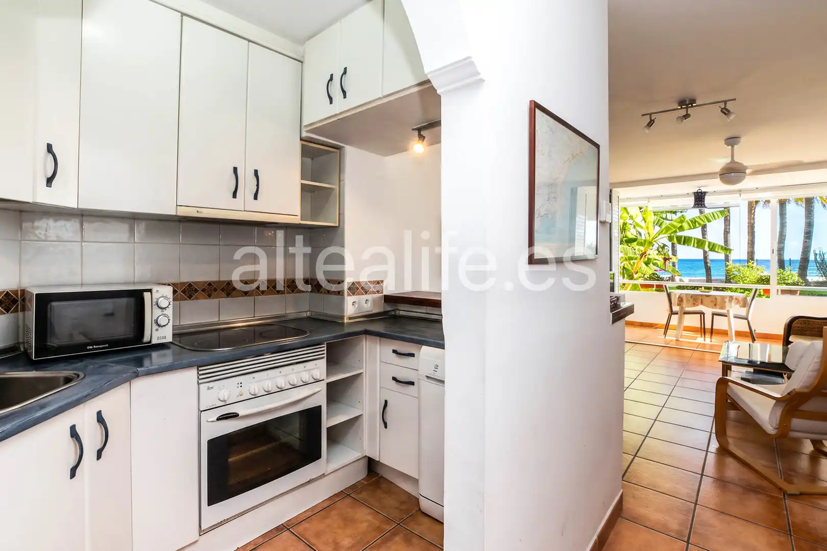 Cuina de Apartament de lloguer en Altea amb Calefacció, Terrassa i Moblat