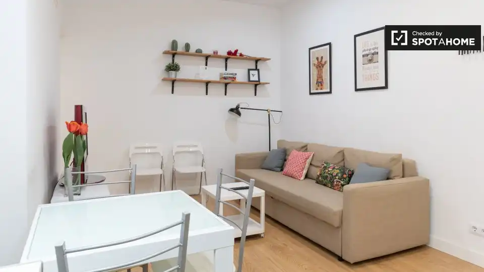 Sala d'estar de Pis de lloguer en Madrid amb Aire condicionat, Calefacció i Moblat