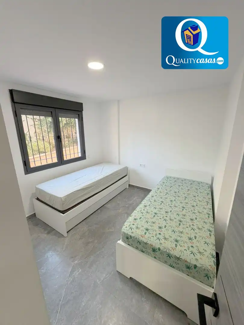 Schlafzimmer von Wohnung zur Miete in Mutxamel mit Klimaanlage, Terrasse und Gemeinschaftspool