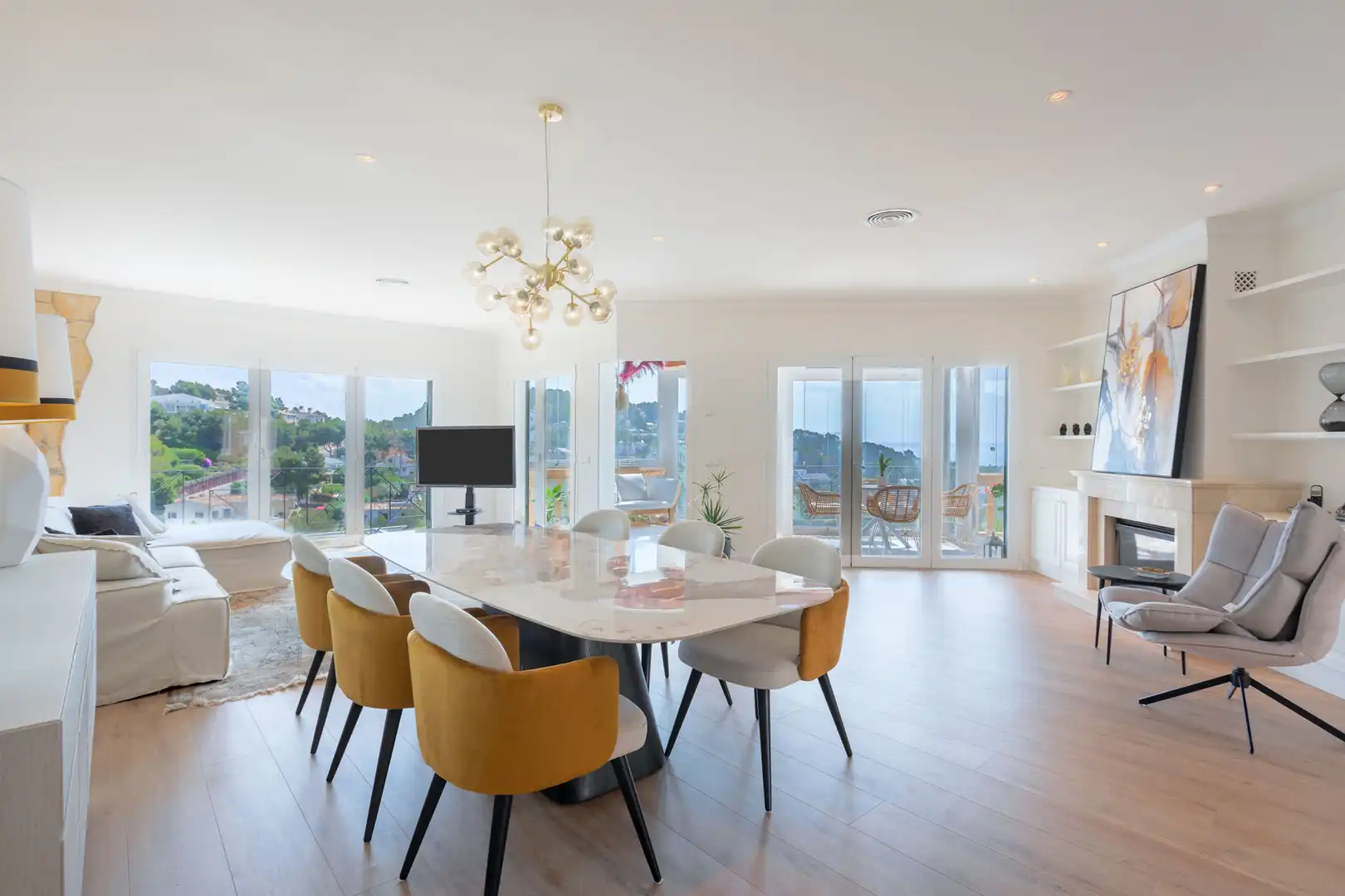 Comedor de Casa o chalet de alquiler en Calvià con Aire acondicionado, Jardín privado y Terraza