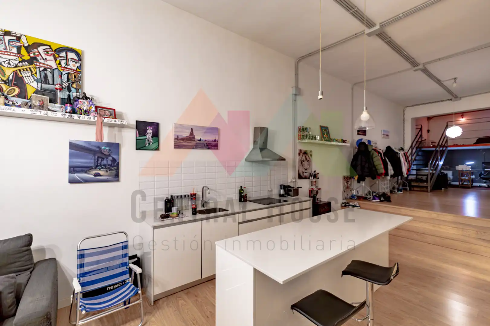 Cocina de Apartamento en venta en Madrid con Calefacción, Parquet y Amueblado
