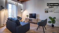 Sala d'estar de Pis de lloguer en  Barcelona Capital amb Aire condicionat, Calefacció i Moblat