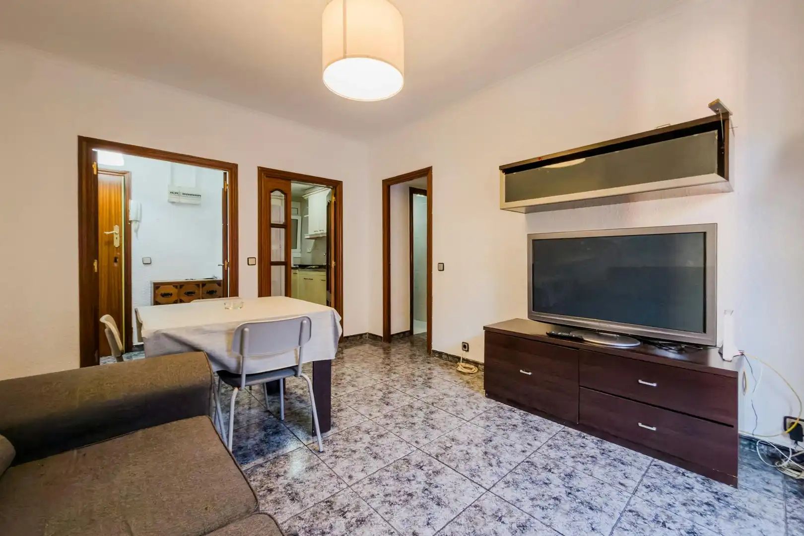 Sala d'estar de Pis de lloguer en Barcelona amb Calefacció, Rentadora i TV