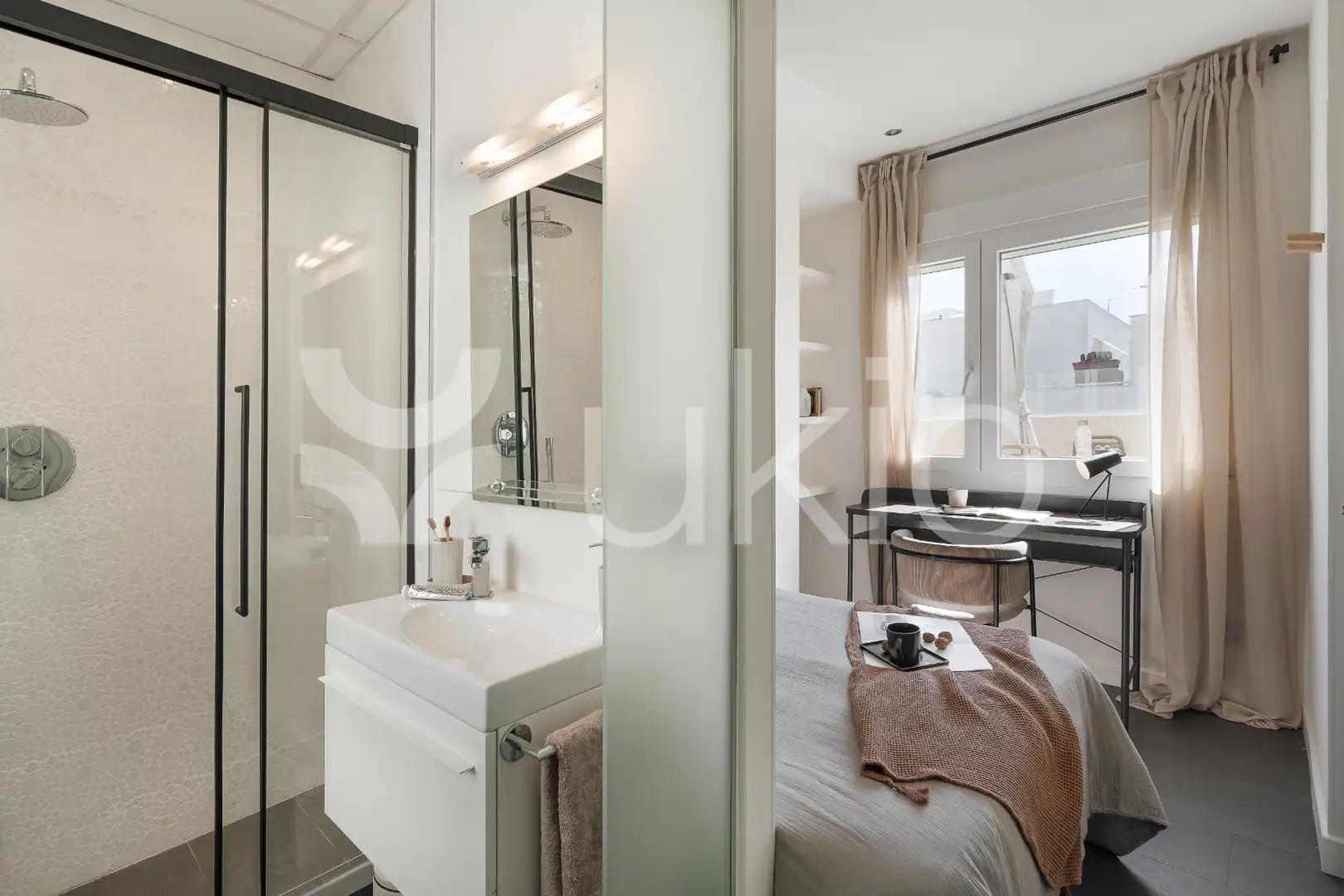Habitación de Apartamento de alquiler en Madrid con Aire acondicionado, Calefacción y Terraza
