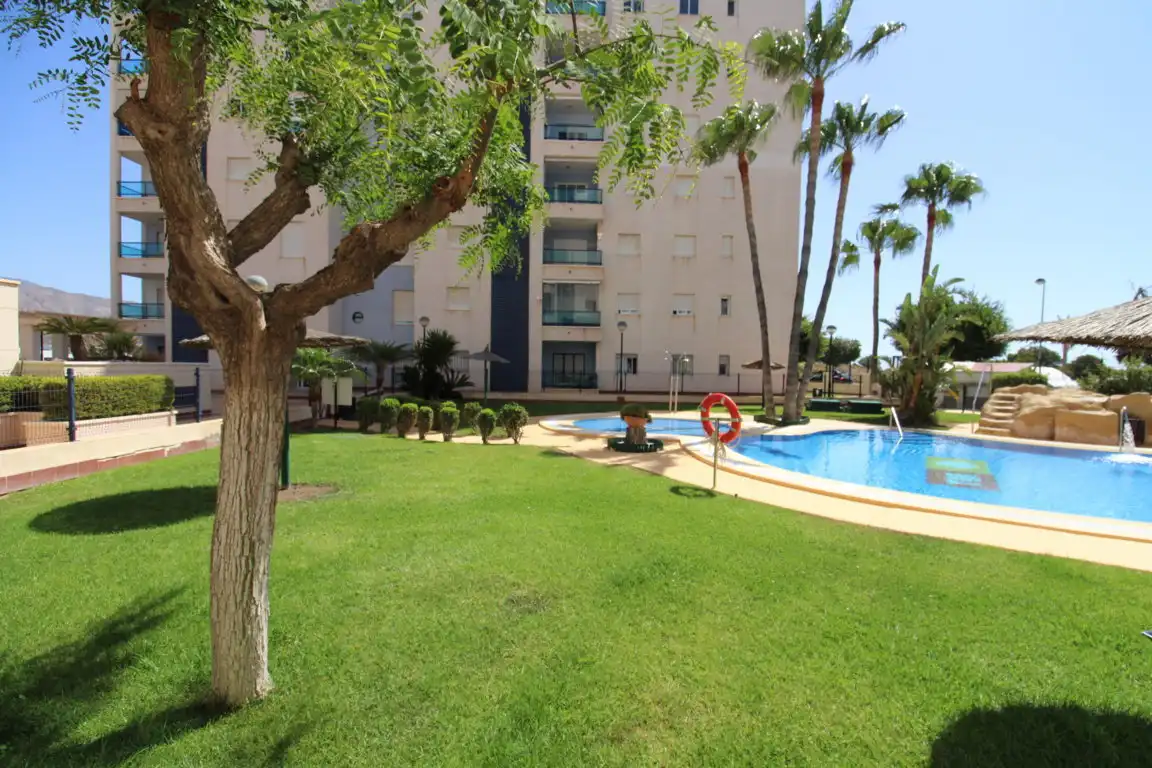 Schwimmbecken von Wohnung zum Verkauf in Villajoyosa / La Vila Joiosa mit Klimaanlage, Terrasse und Abstellraum