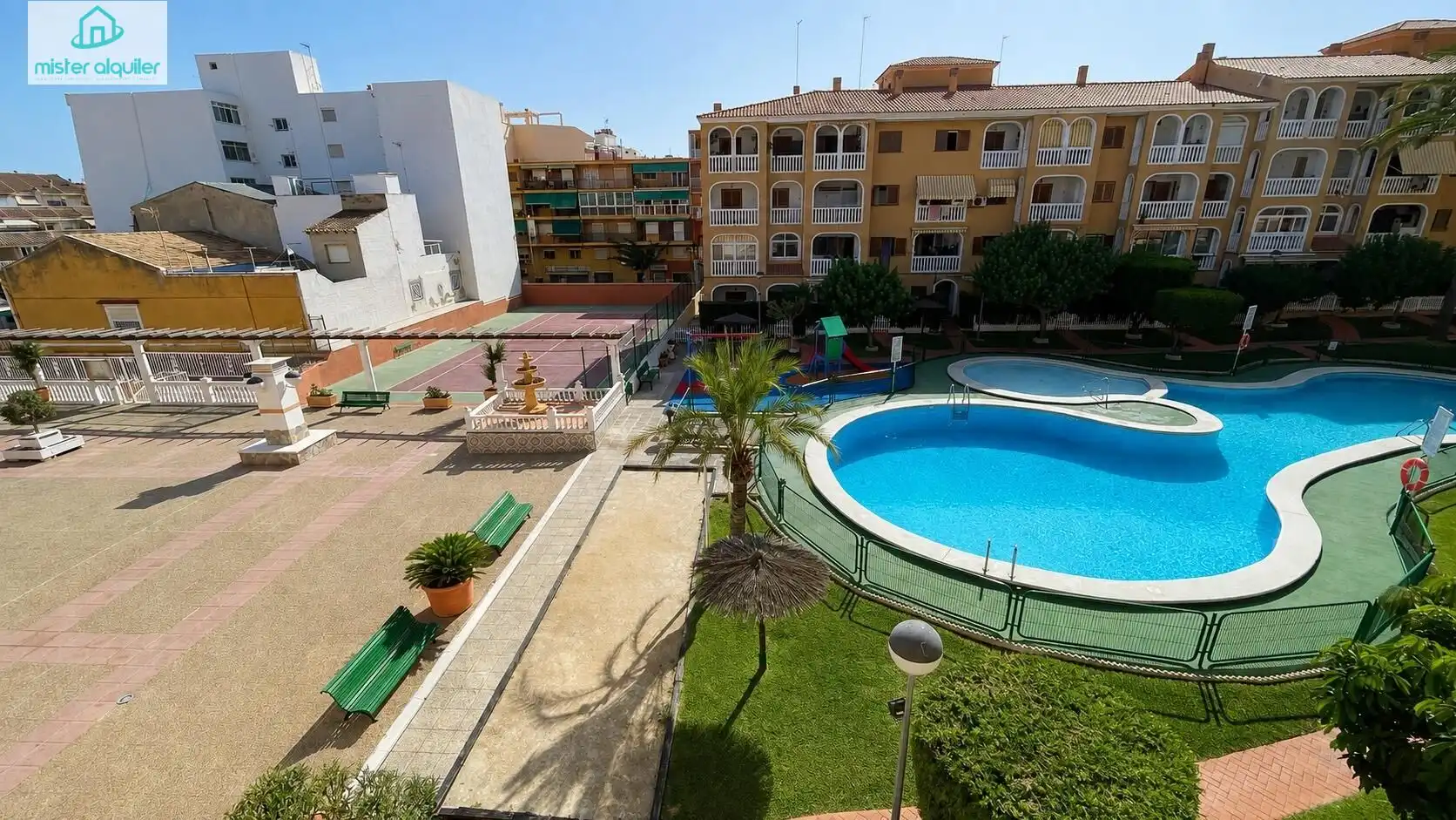Schwimmbecken von Wohnungen zur Miete in El Campello mit Klimaanlage, Heizung und Terrasse
