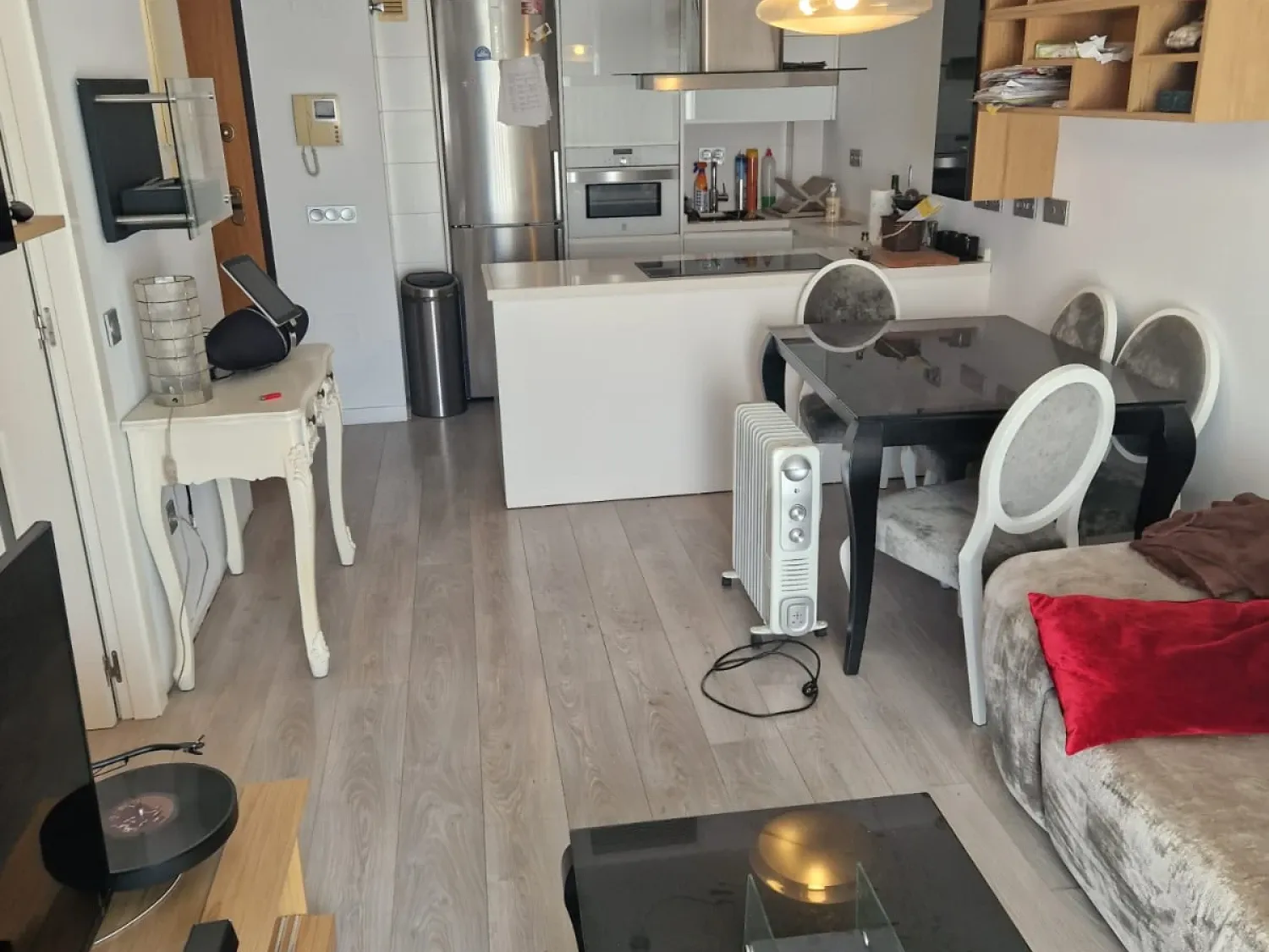 Sala d'estar de Apartament de lloguer en  Murcia Capital amb Aire condicionat, Calefacció i Moblat