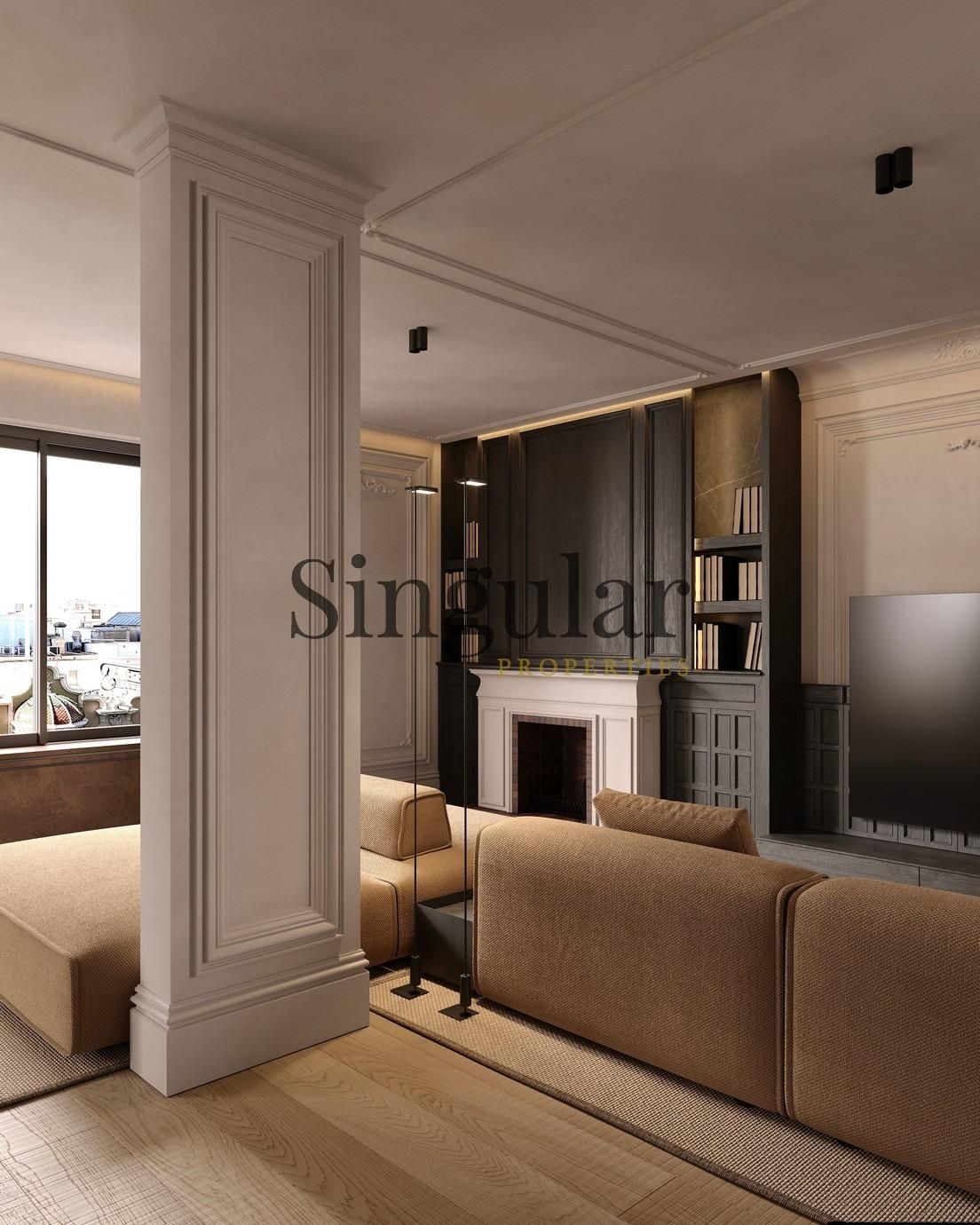 Sala de estar de Piso en venta en  Barcelona Capital con Calefacción, Terraza y Balcón