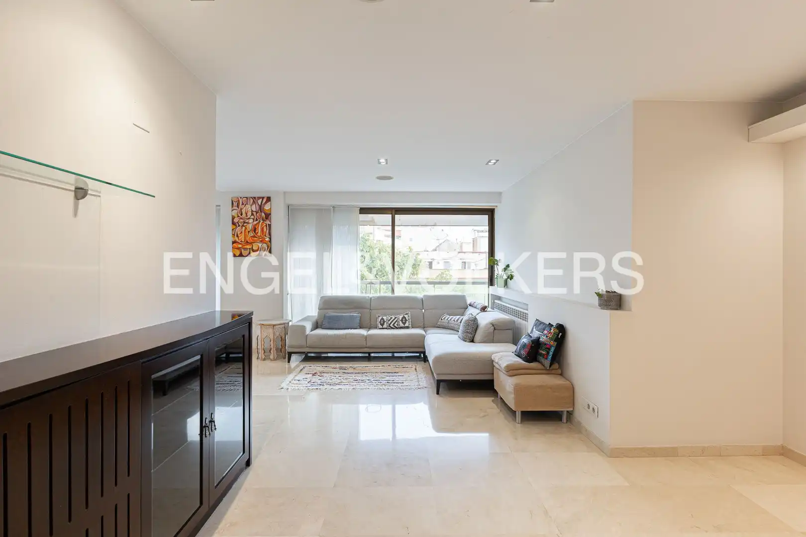 Sala de estar de Piso de alquiler en Barcelona con Aire acondicionado, Calefacción y Parquet