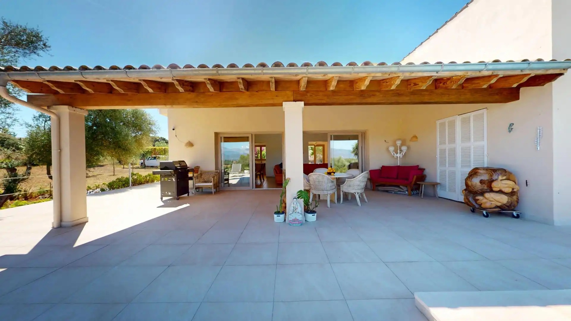 Terrassa de Finca rústica en venda en Sencelles amb Aire condicionat, Calefacció i Jardí privat