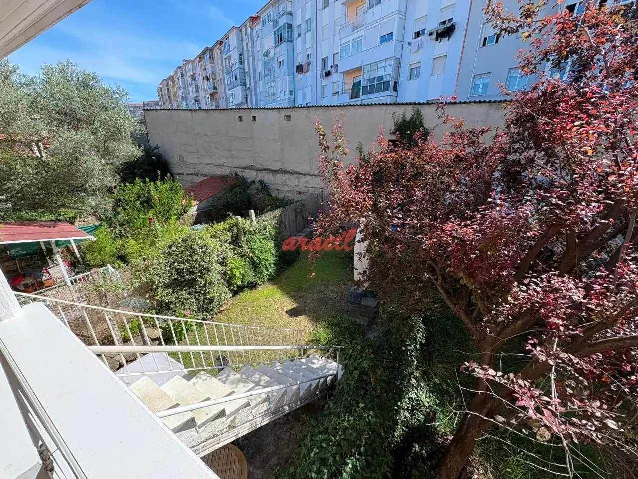 Garden of Flat for rent in Ourense Capital   with Air Conditioner, Heating and Furnished