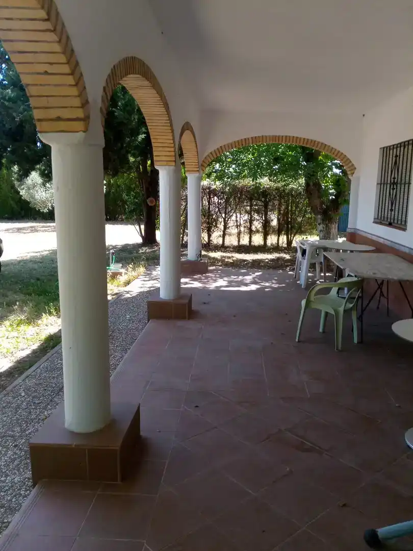 Terraza de Finca rústica en venta en Utrera con Aire acondicionado, Piscina y Amueblado