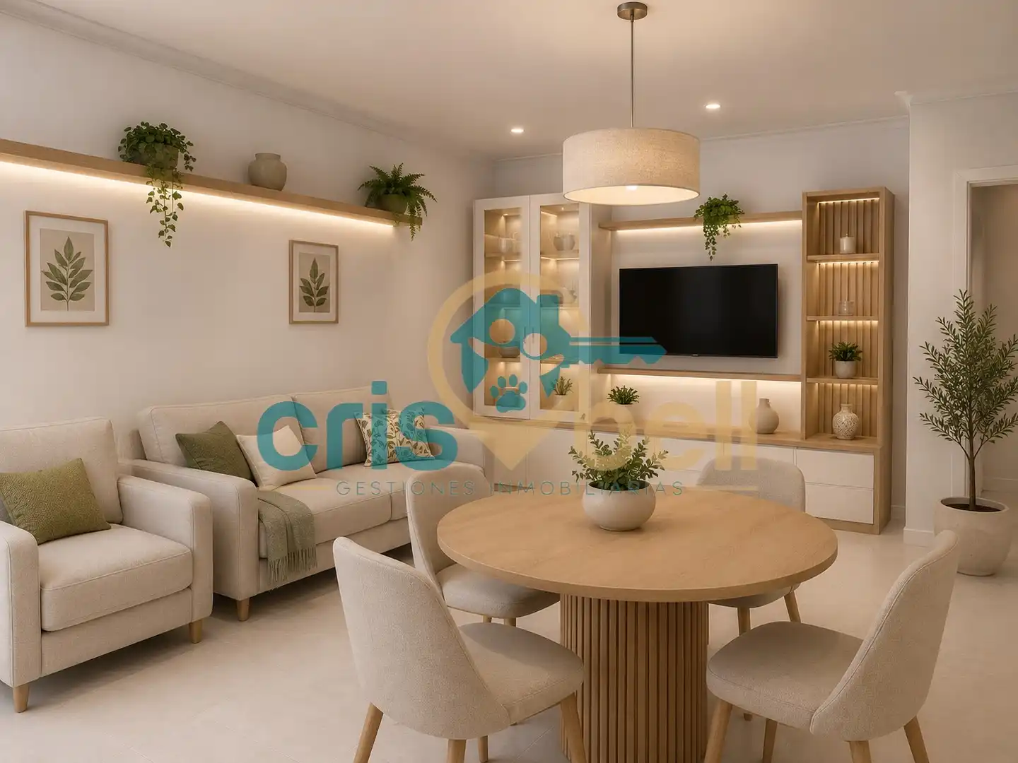 Sala de estar de Casa adosada en venta en Lorca con Aire acondicionado, Terraza y Amueblado