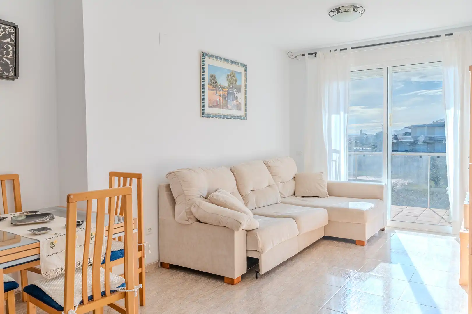 Sala de estar de Piso en venta en Alcanar con Aire acondicionado, Calefacción y Terraza
