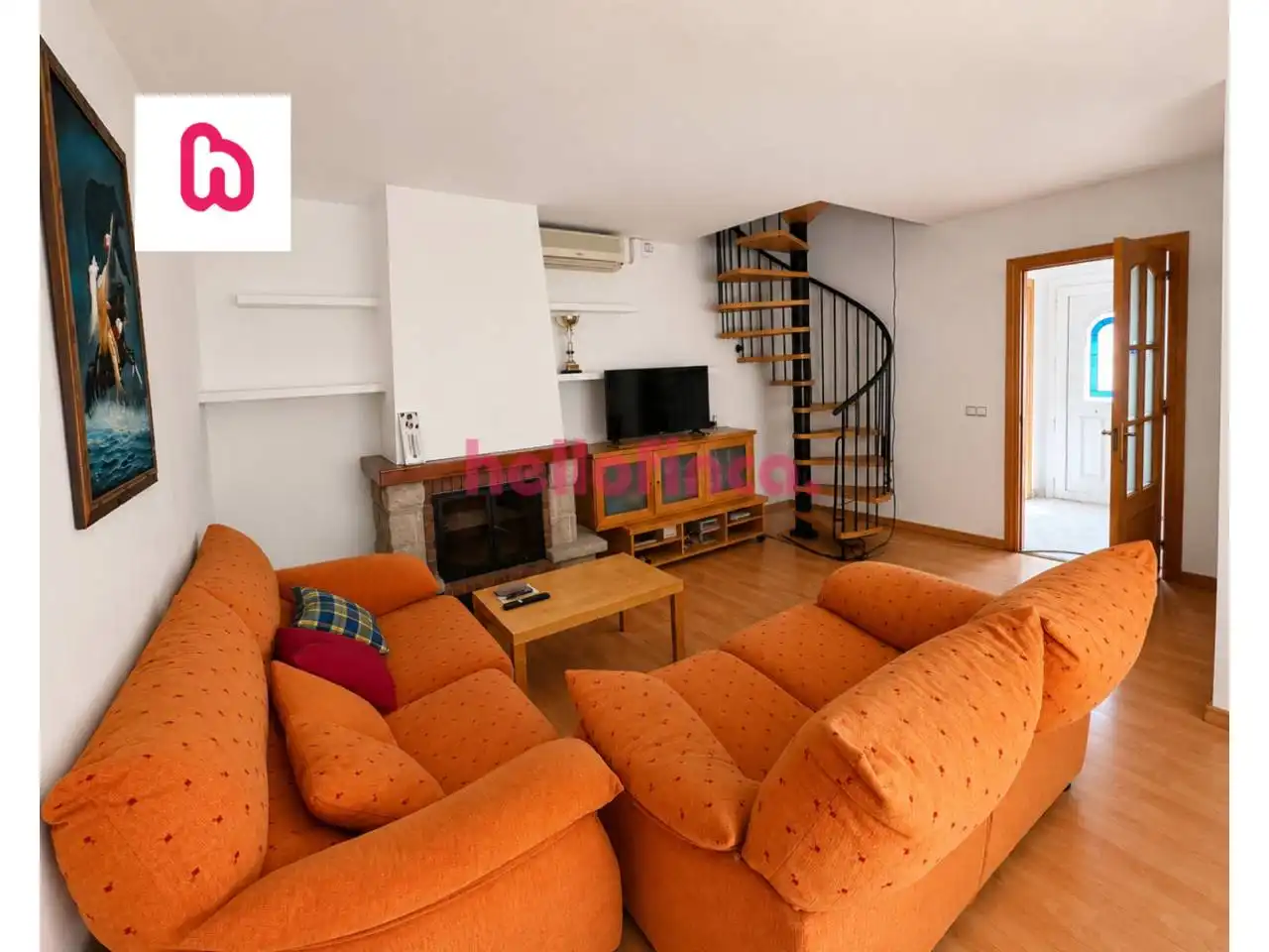 Sala de estar de Casa adosada en venta en Igualada con Aire acondicionado, Calefacción y Jardín privado