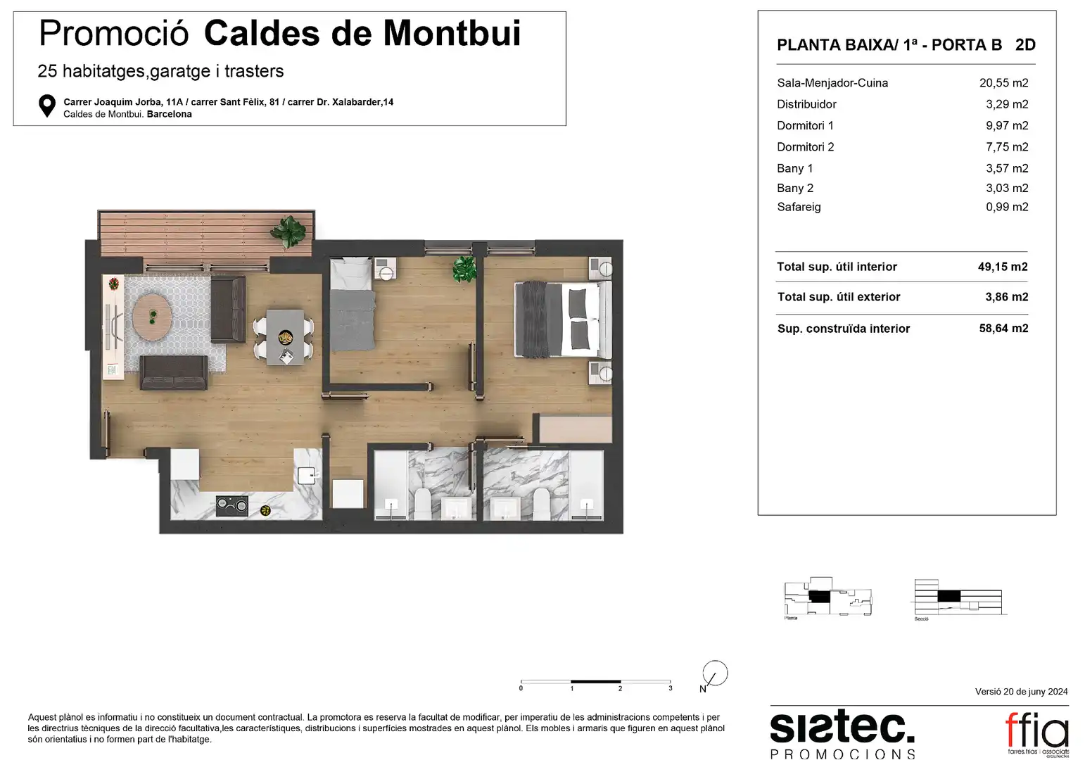 Bajo de obra nueva con terraza en venta en Carrer Doctor Xalabarder 14