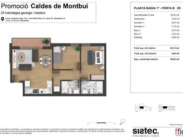 Piano terra di nuova costruzione con balcone in vendita a Carrer Doctor Xalabarder 14