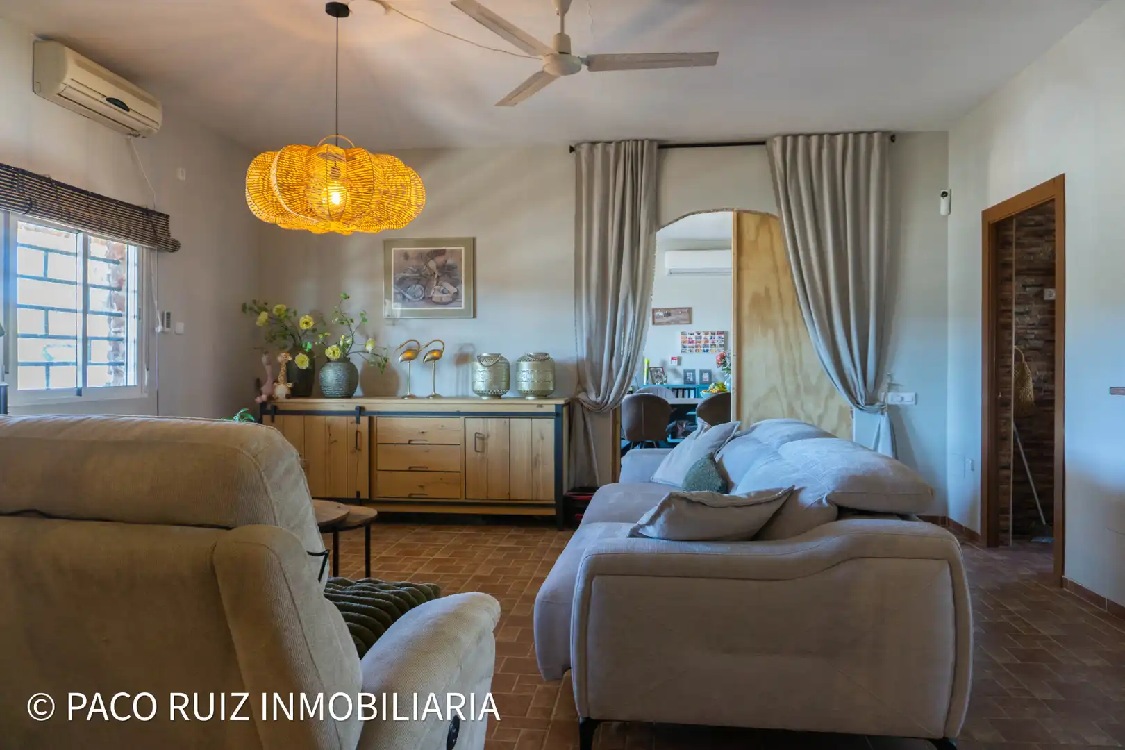 Sala de estar de Finca rústica en venta en Tabernas con Aire acondicionado, Jardín privado y Terraza