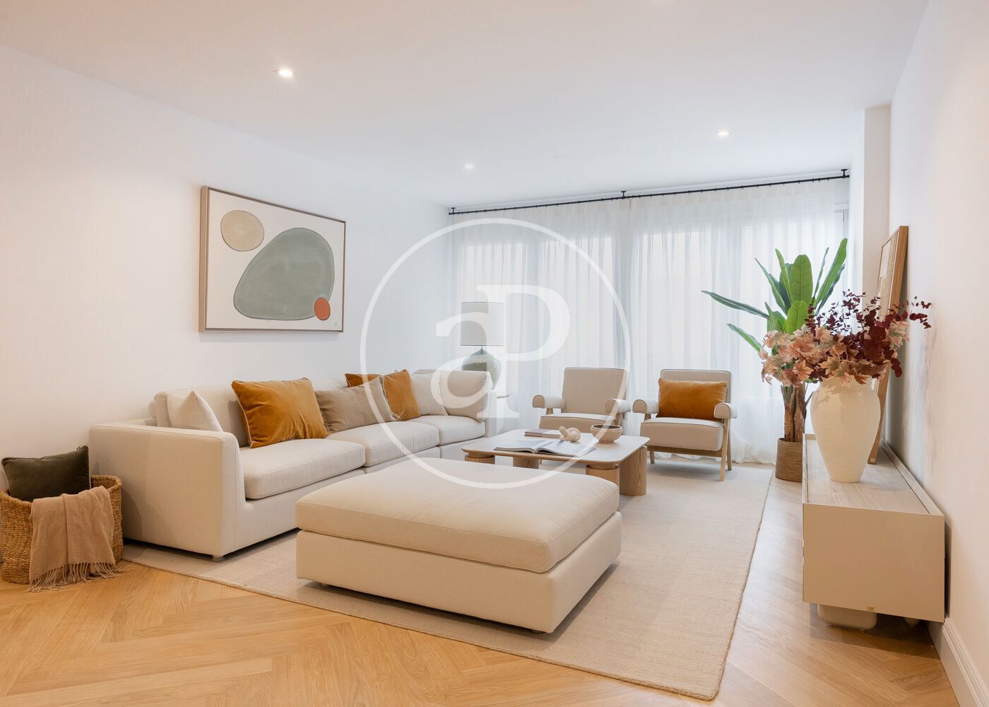 Living room of Flat for sale in  Madrid Capital  with Air Conditioner, Heating and Storage room