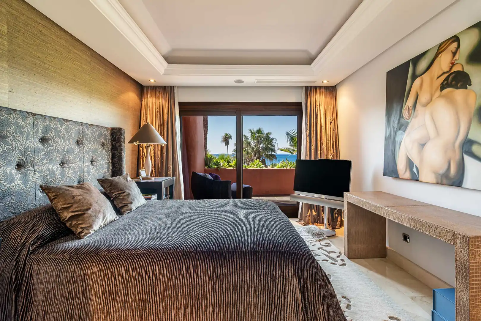 Schlafzimmer von Maisonette zum Verkauf in Estepona mit Klimaanlage, Terrasse und Schwimmbad