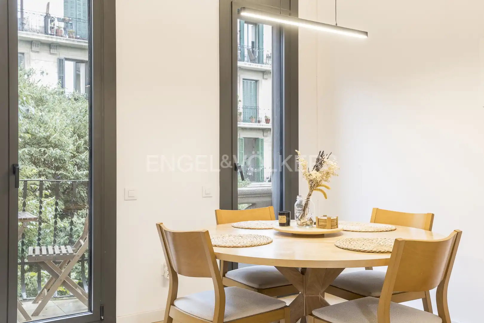 Esszimmer von Wohnung zur Miete in Barcelona mit Klimaanlage, Heizung und Parkett