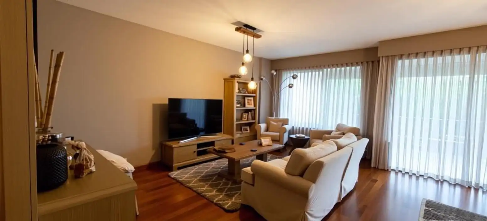 Sala de estar de Casa adosada en venta en Alicante / Alacant con Aire acondicionado, Jardín privado y Terraza