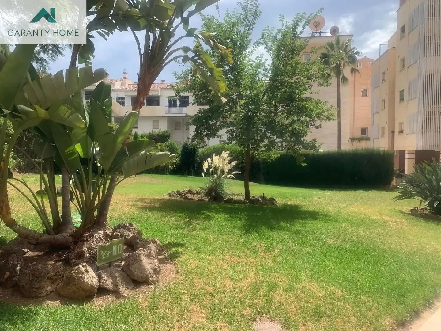 Garten von Wohnung zur Miete in Málaga mit Klimaanlage, Privatgarten und Balkon