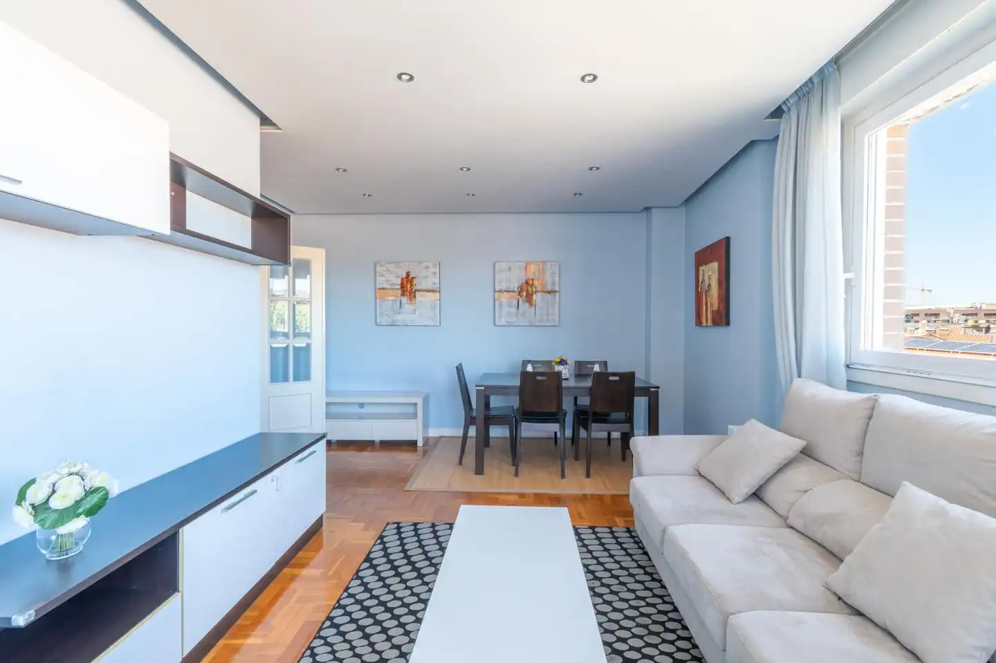 Sala de estar de Piso de alquiler en Barañáin / Barañain con Calefacción, Parquet y Trastero